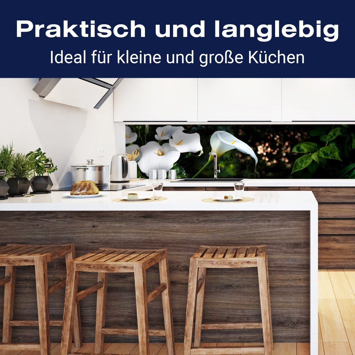 Küchenrückwand Calla Weiß grün Laub Wald Urwald Lotus M1239 entdecken - Bild 3 Küchenrückwand Calla Weiß grün Laub Wald Urwald Lotus M1239 entdecken - Bild 3