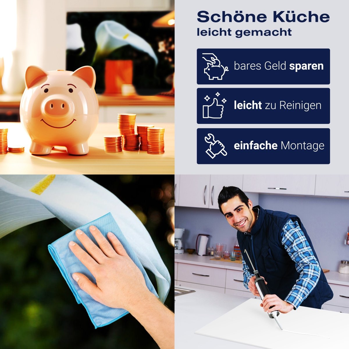 Küchenrückwand Calla Weiß grün Laub Wald Urwald Lotus M1239 entdecken - Bild 7 Küchenrückwand Calla Weiß grün Laub Wald Urwald Lotus M1239 entdecken - Bild 7