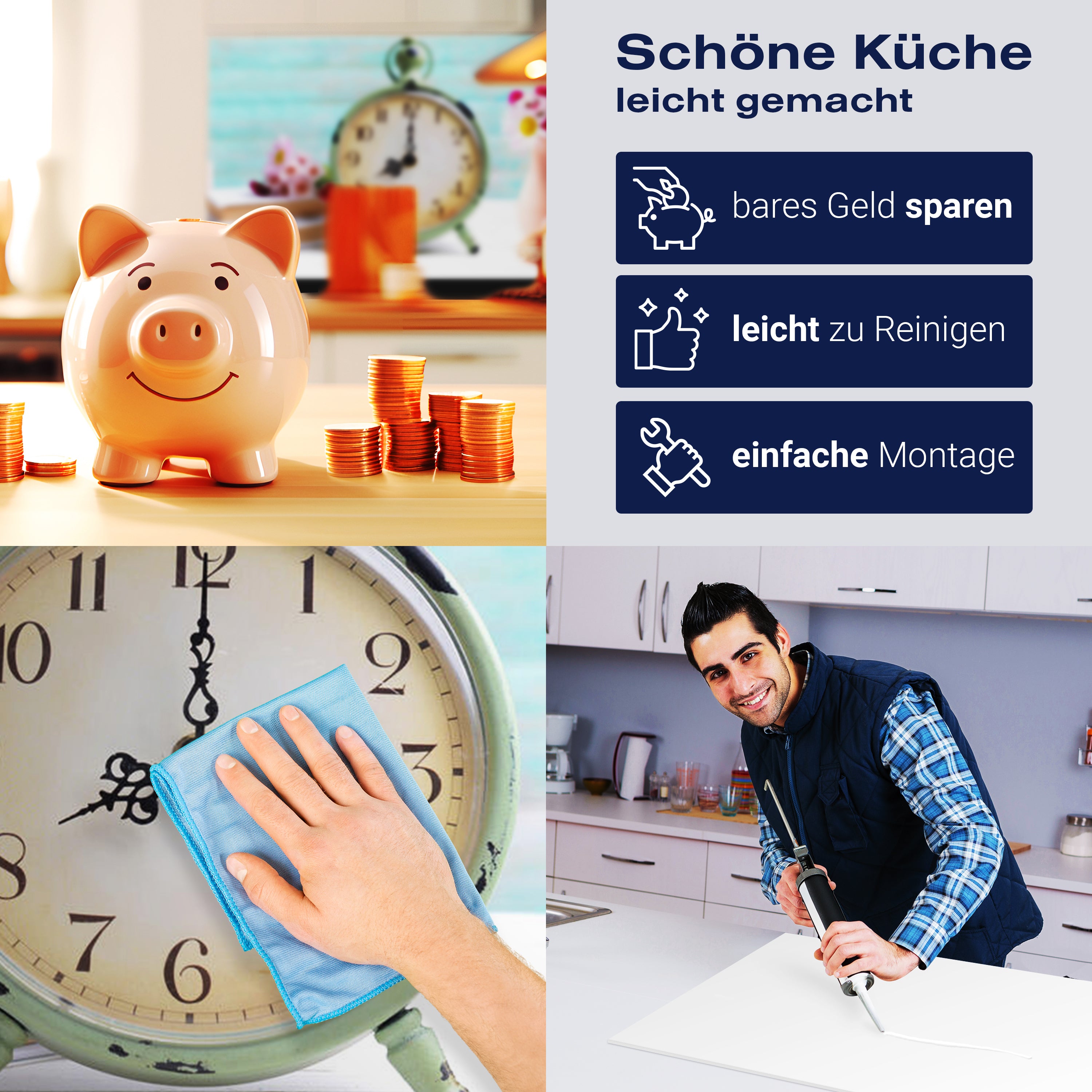 Küchenrückwand Wecker Uhr Blumen Vasen Blüten Bücher M1246 entdecken - Bild 7 Küchenrückwand Wecker Uhr Blumen Vasen Blüten Bücher M1246 entdecken - Bild 7