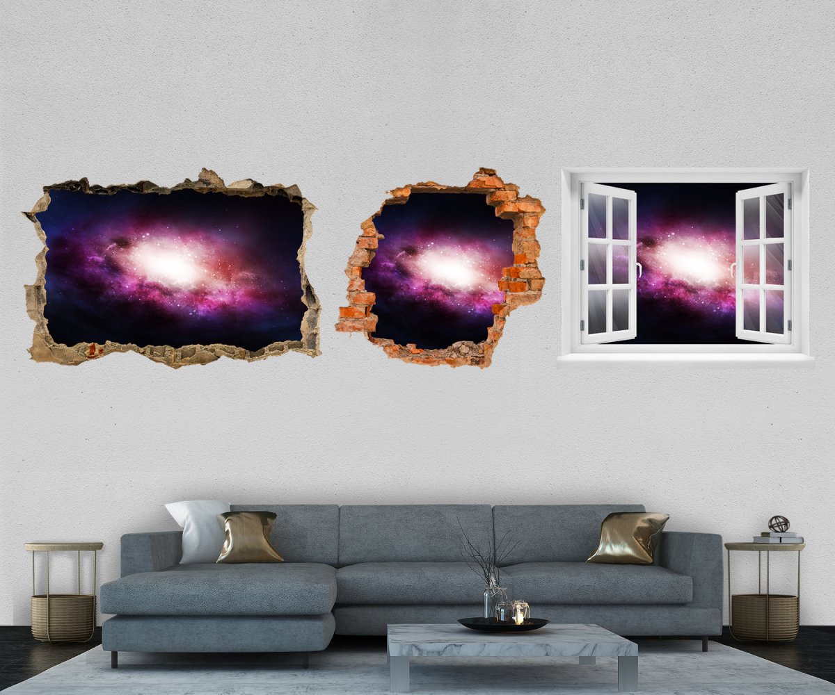 3D-Wandtattoo Galaxie im Weltall, Sterne, Weltraum entdecken - Wandsticker M1262 - Bild 1