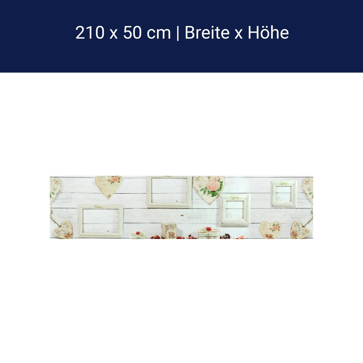 Küchenrückwand Bilderrahmen Herzen Dosen Laternen M1268 Küchenrückwand Bilderrahmen Herzen Dosen Laternen M1268