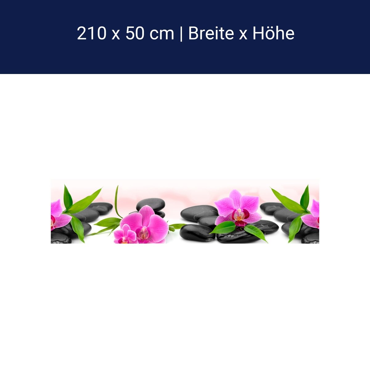 Küchenrückwand Orchidee Steine Blätter Bambus M1290