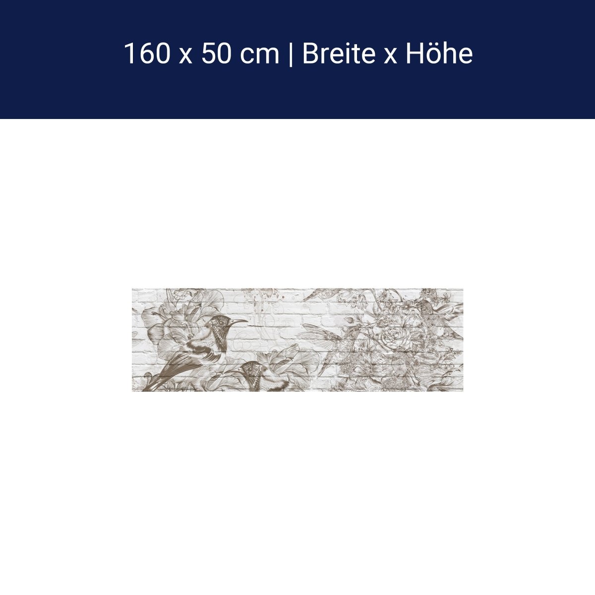 Küchenrückwand Kolibris Blumen M1296 Küchenrückwand Kolibris Blumen M1296