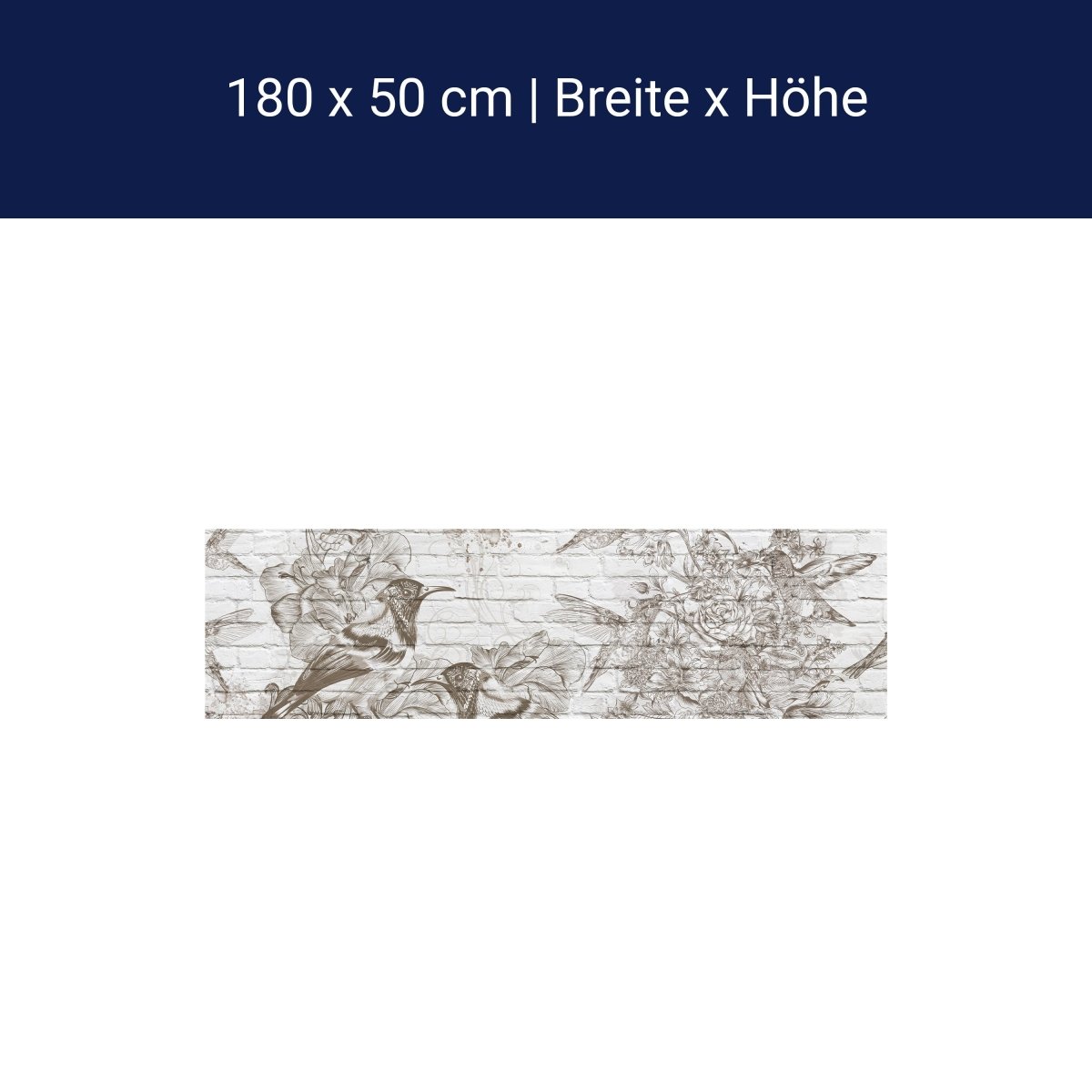 Küchenrückwand Kolibris Blumen M1296 Küchenrückwand Kolibris Blumen M1296