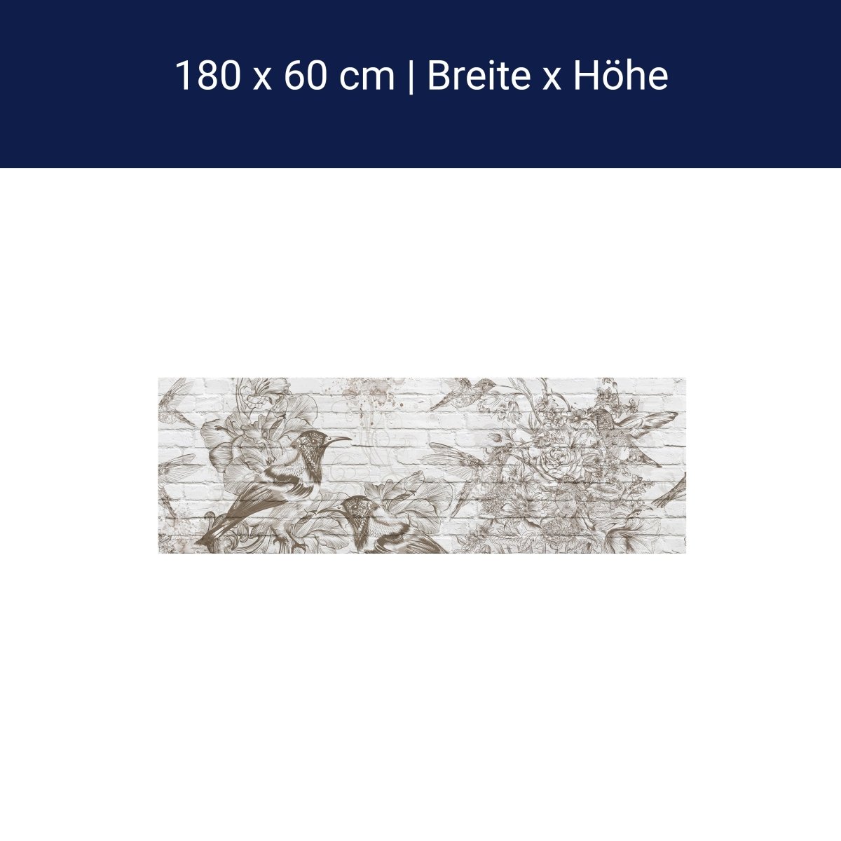 Küchenrückwand Kolibris Blumen M1296 Küchenrückwand Kolibris Blumen M1296