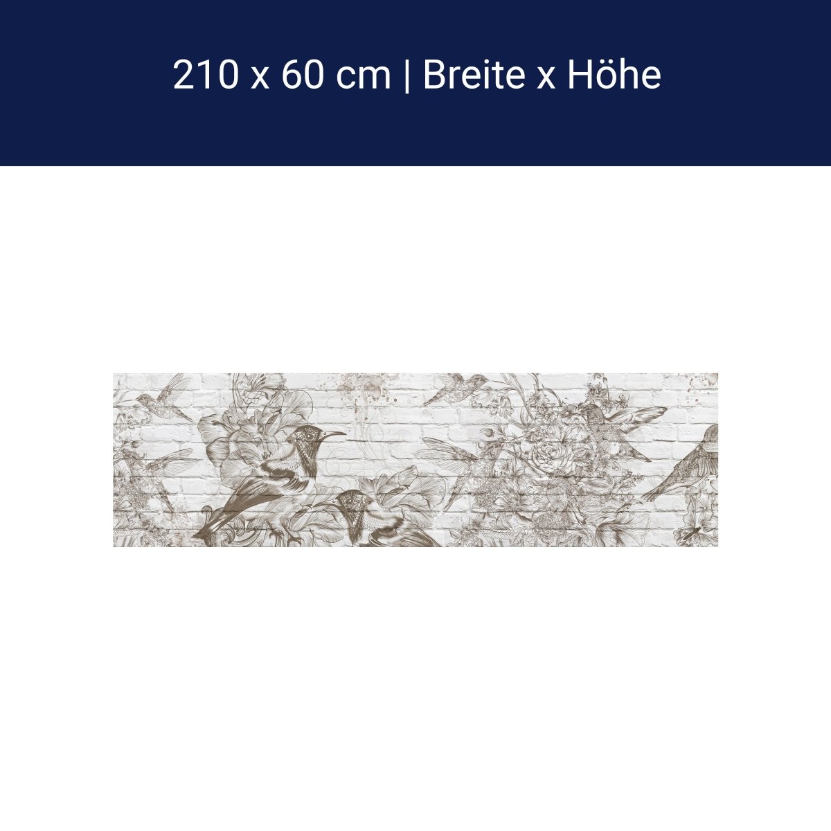 Küchenrückwand Kolibris Blumen M1296 Küchenrückwand Kolibris Blumen M1296