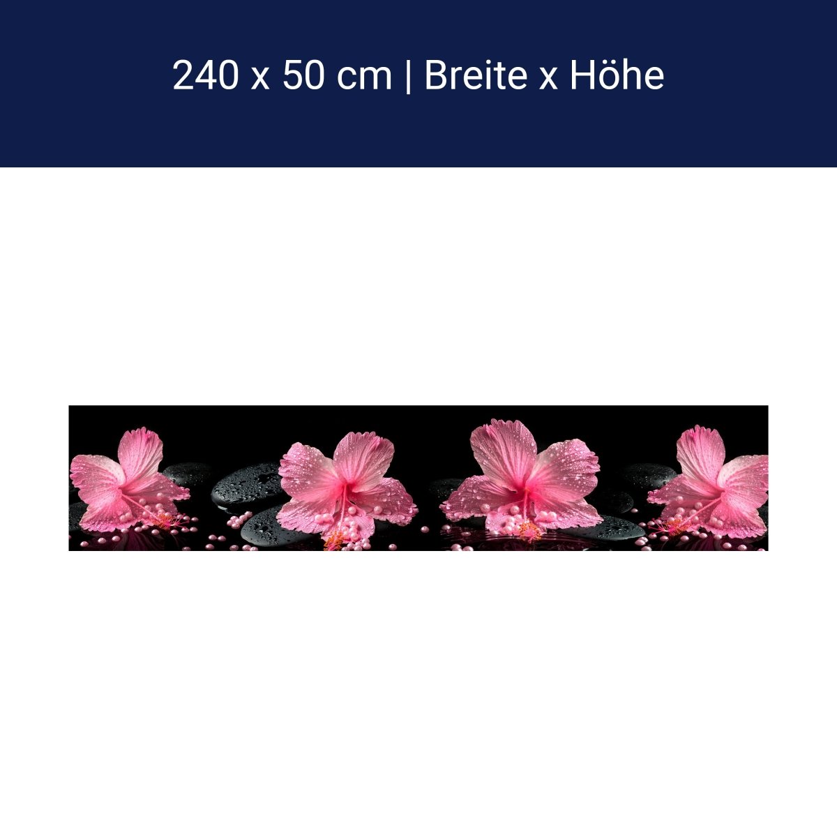 Küchenrückwand Blume Steine Perlen M1307 Küchenrückwand Blume Steine Perlen M1307