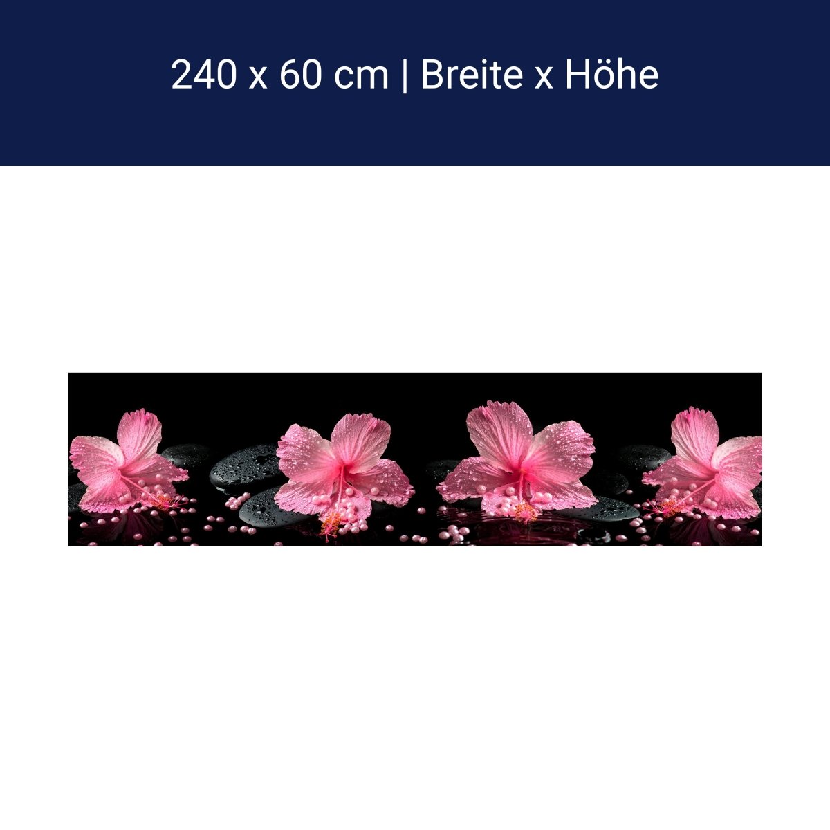 Küchenrückwand Blume Steine Perlen M1307