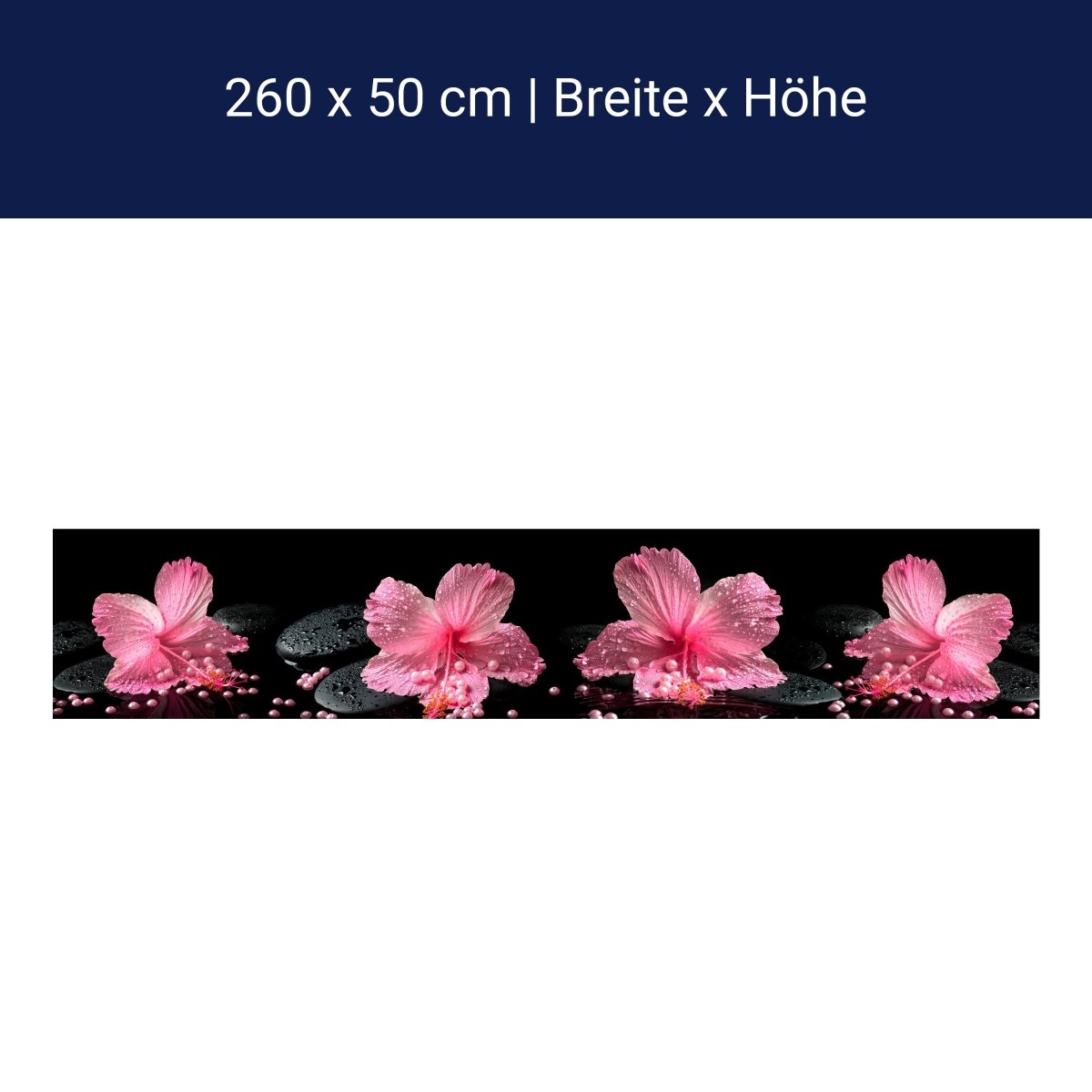 Küchenrückwand Blume Steine Perlen M1307