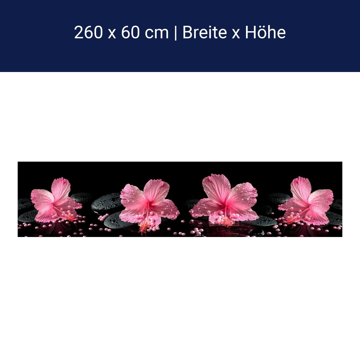 Küchenrückwand Blume Steine Perlen M1307