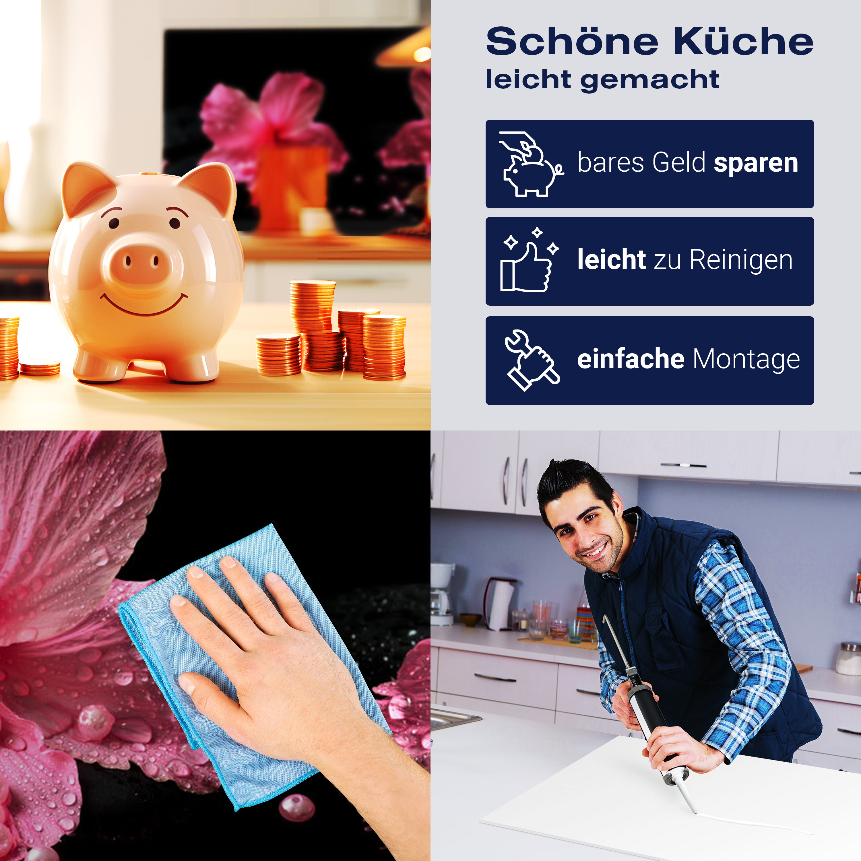 Küchenrückwand Blume Steine Perlen M1307 entdecken - Bild 7 Küchenrückwand Blume Steine Perlen M1307 entdecken - Bild 7