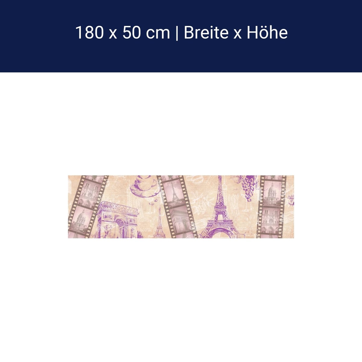 Küchenrückwand Eifelturm arc de triomphe wein kaffee M1345 Küchenrückwand Eifelturm arc de triomphe wein kaffee M1345