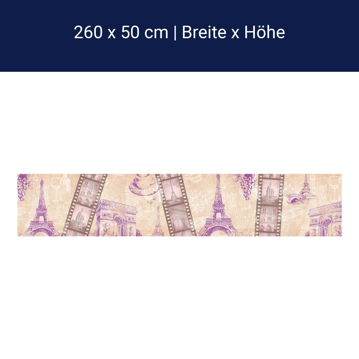 Küchenrückwand Eifelturm arc de triomphe wein kaffee M1345 Küchenrückwand Eifelturm arc de triomphe wein kaffee M1345