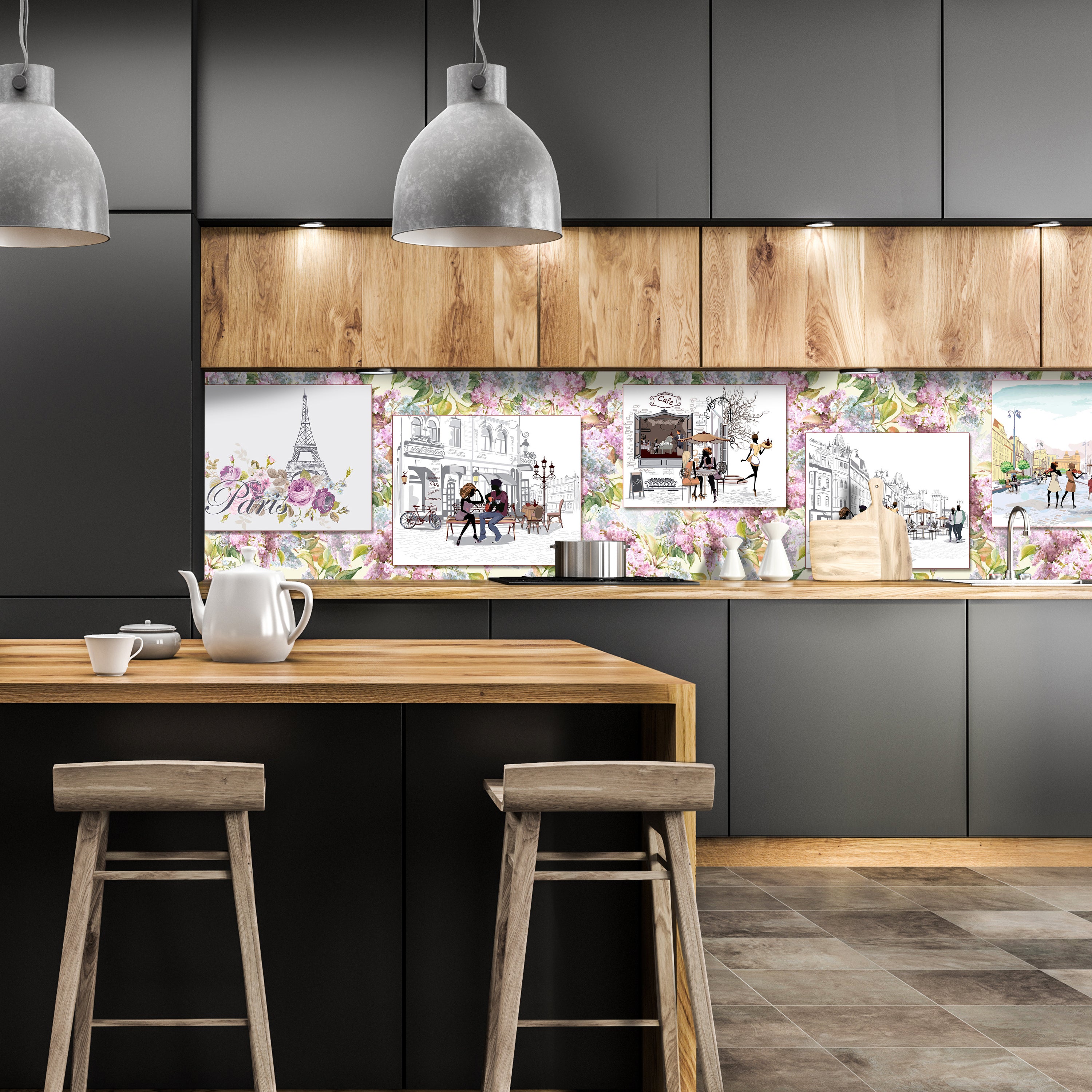 Küchenrückwand Frankreich Eifelturm Cafe Kaffee Popart M1358 entdecken - Bild 1 Küchenrückwand Frankreich Eifelturm Cafe Kaffee Popart M1358 entdecken - Bild 1