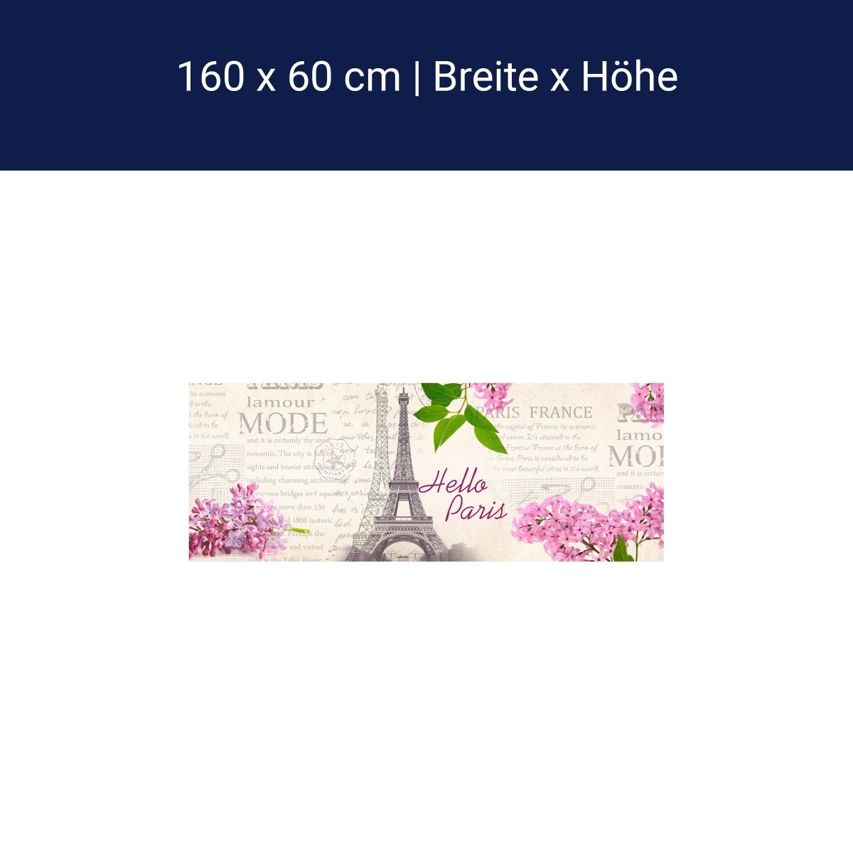 Küchenrückwand Paris Eifelturm Blüten pink rosa text M1389 Küchenrückwand Paris Eifelturm Blüten pink rosa text M1389