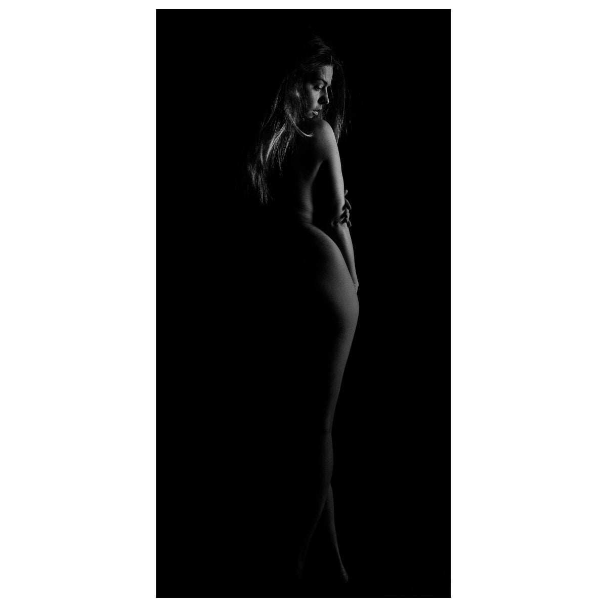 Türtapete Frau, Model, schwarz weiß M1431 - Bild 2