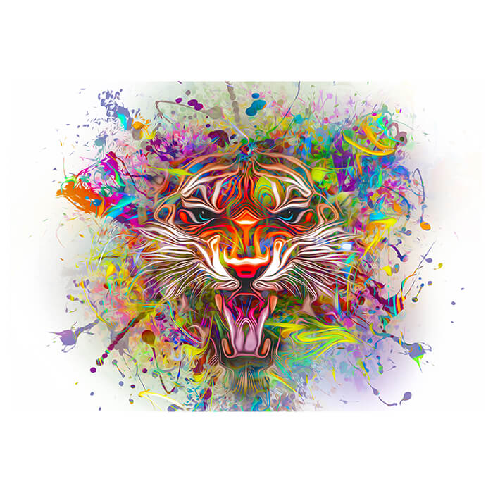 Fototapete Tiger Abstrakt Farbe M5914 - Bild 2
