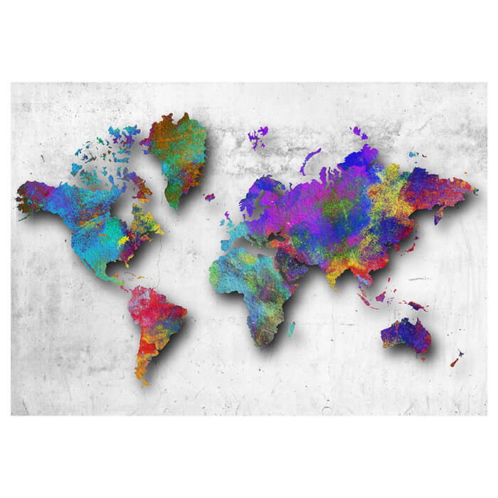 Fototapete Weltkarte in verschiedenen Farben M6135 - Bild 2