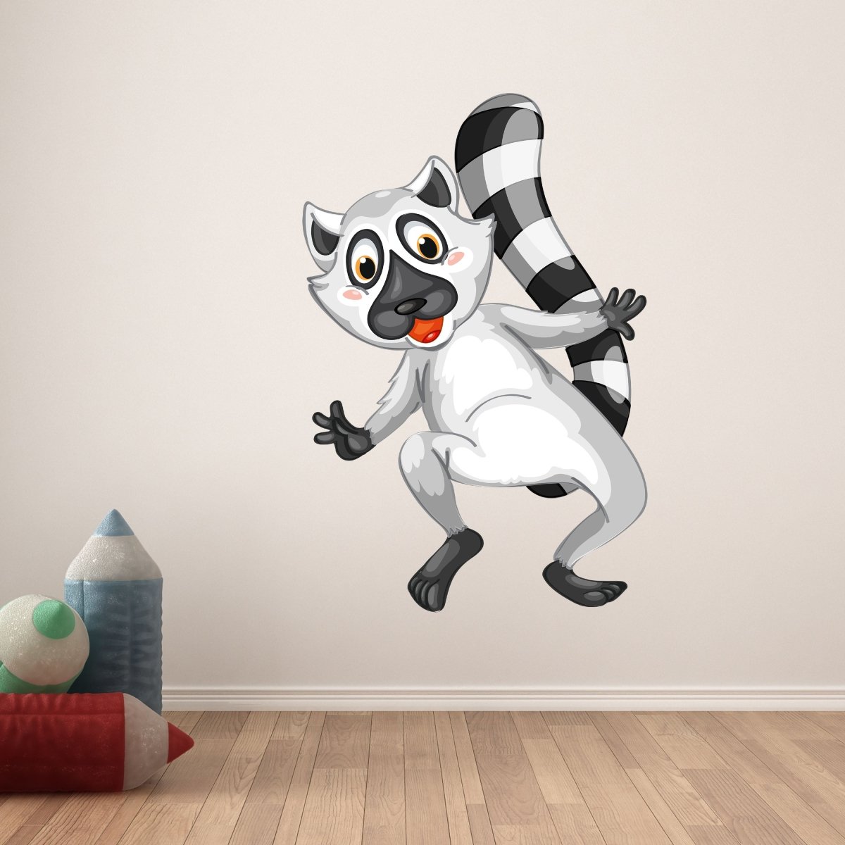 Wandsticker lustiger Lemur, Dschungel-tier, Affe WS00000083 - Bild 6