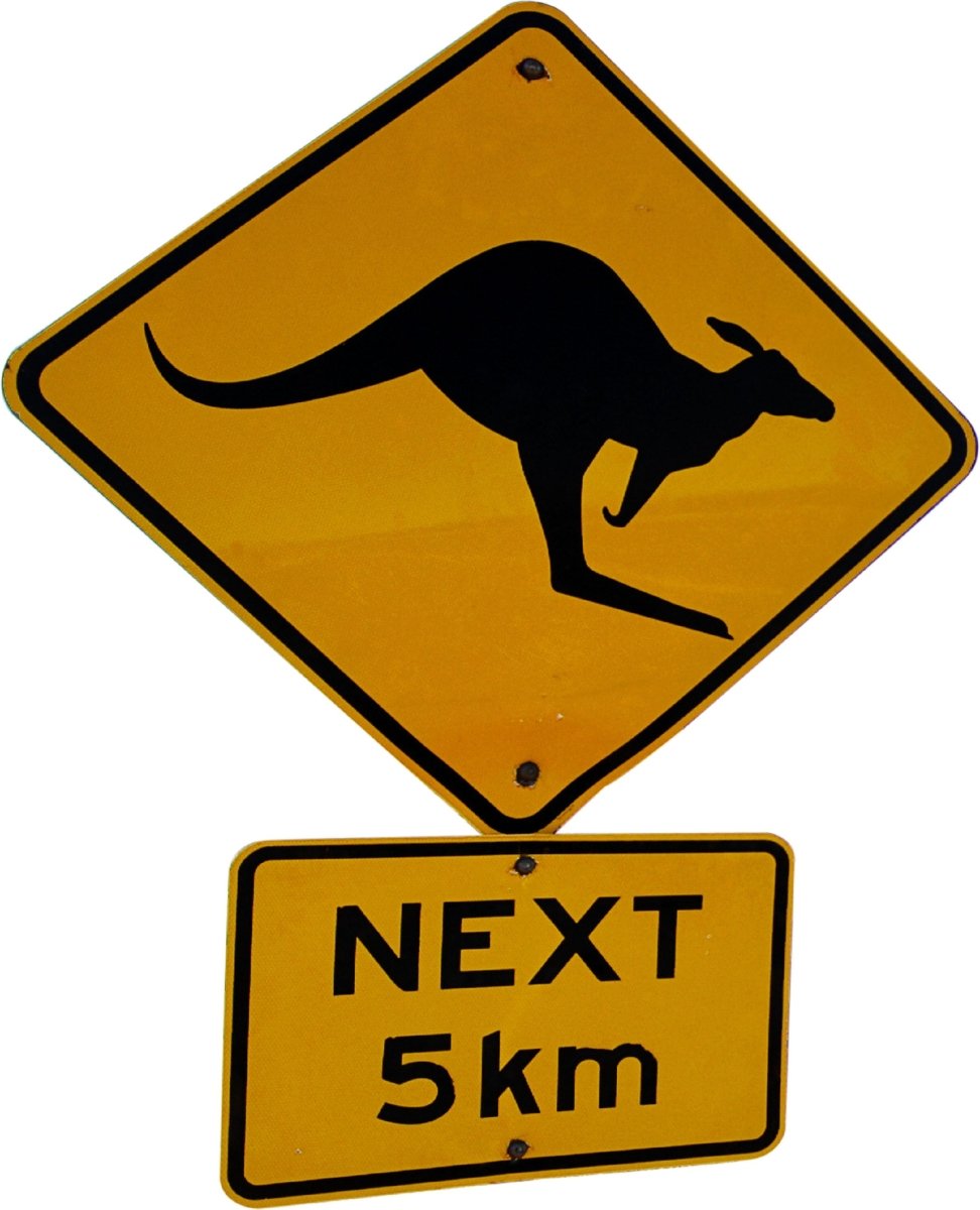 Wandsticker Australisches Straßen-schild, Känguru WS00000127 - Bild 4