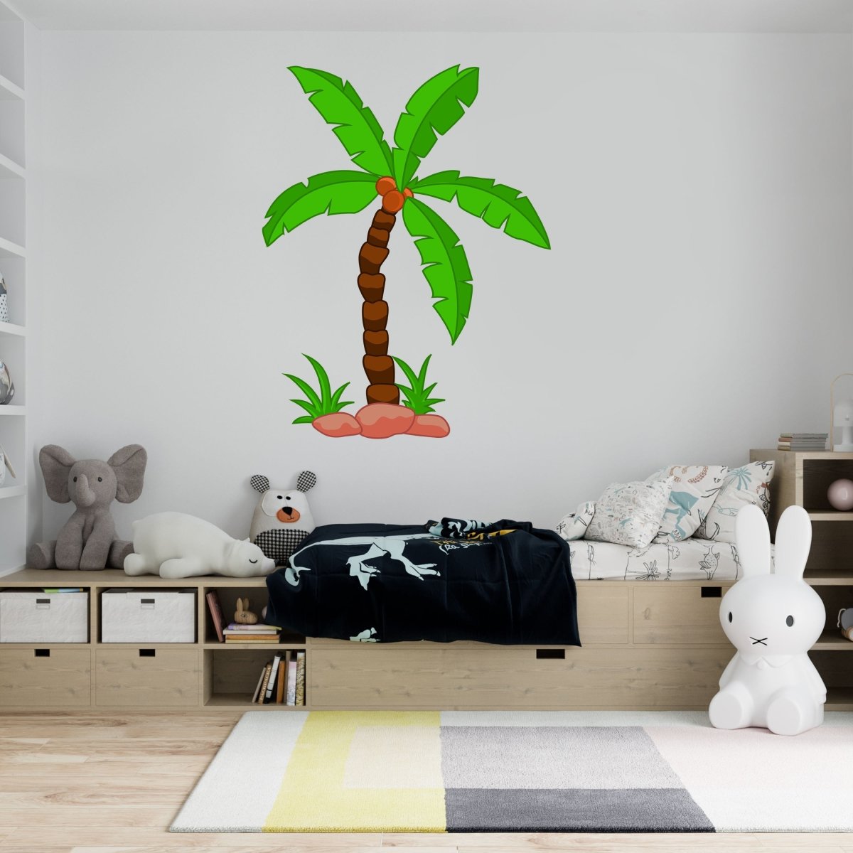 Wandsticker Kokosnuss-palme, Kokos, Steine, Stamm WS00000131 - Bild 1