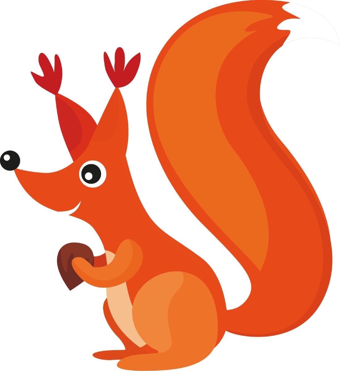 Wandsticker kleines Eichhörnchen mit Nuss, Nüsse WS00000186 - Bild 4