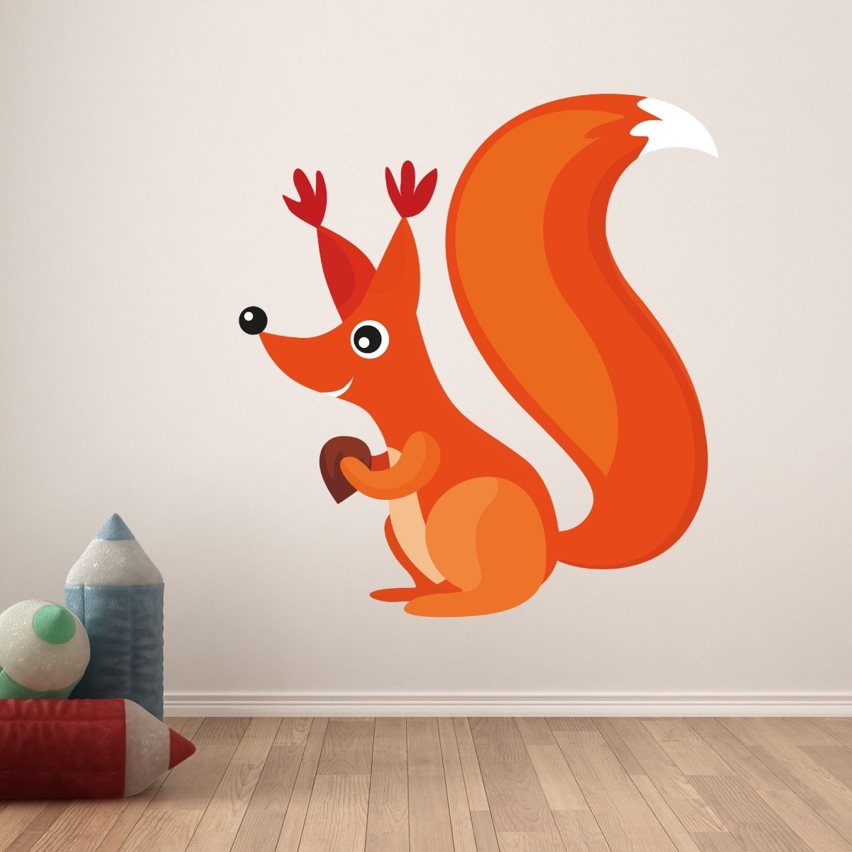 Wandsticker kleines Eichhörnchen mit Nuss, Nüsse WS00000186 - Bild 6