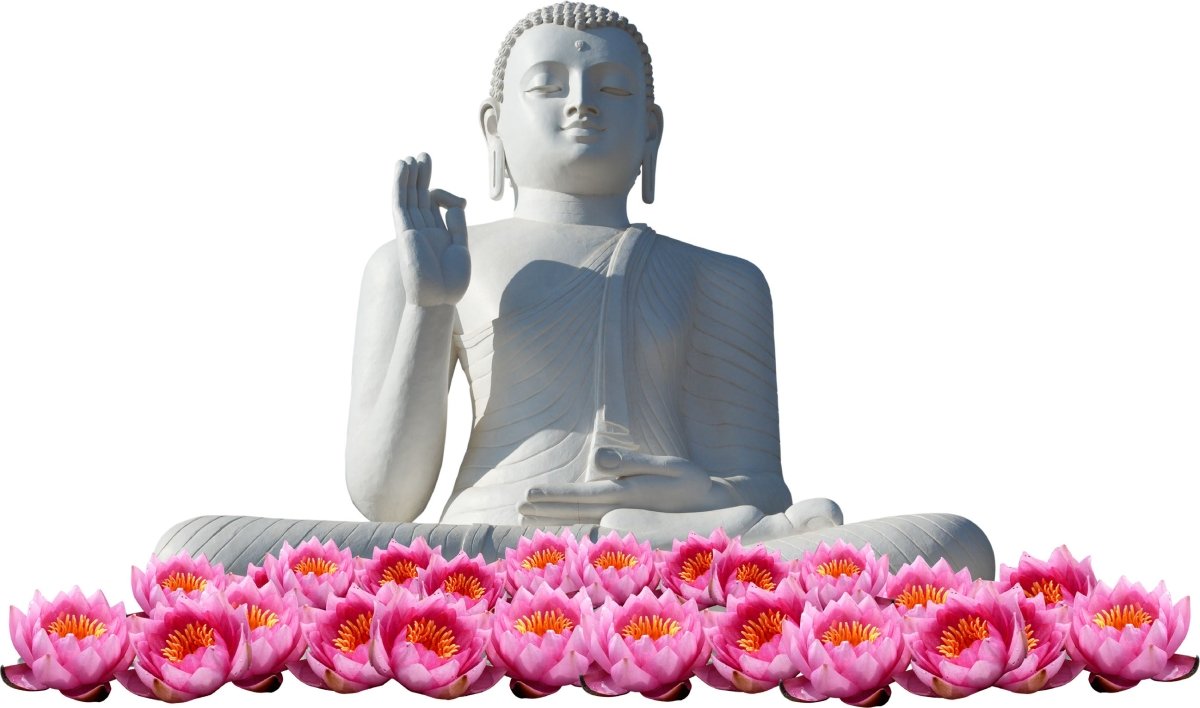 Wandsticker Buddha-Statue, Blumen, Lotus, Figur WS00000192 - Bild 4