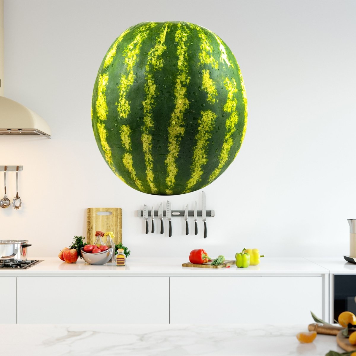 Wandsticker Große Wassermelone, Tropfen, Obst WS00000211 - Bild 1