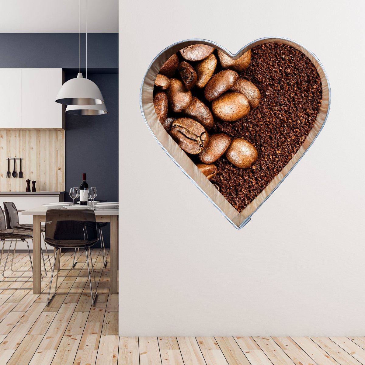 Wandsticker Kaffee im Herz, Liebe, Kaffeepulver WS00000218 - Bild 5