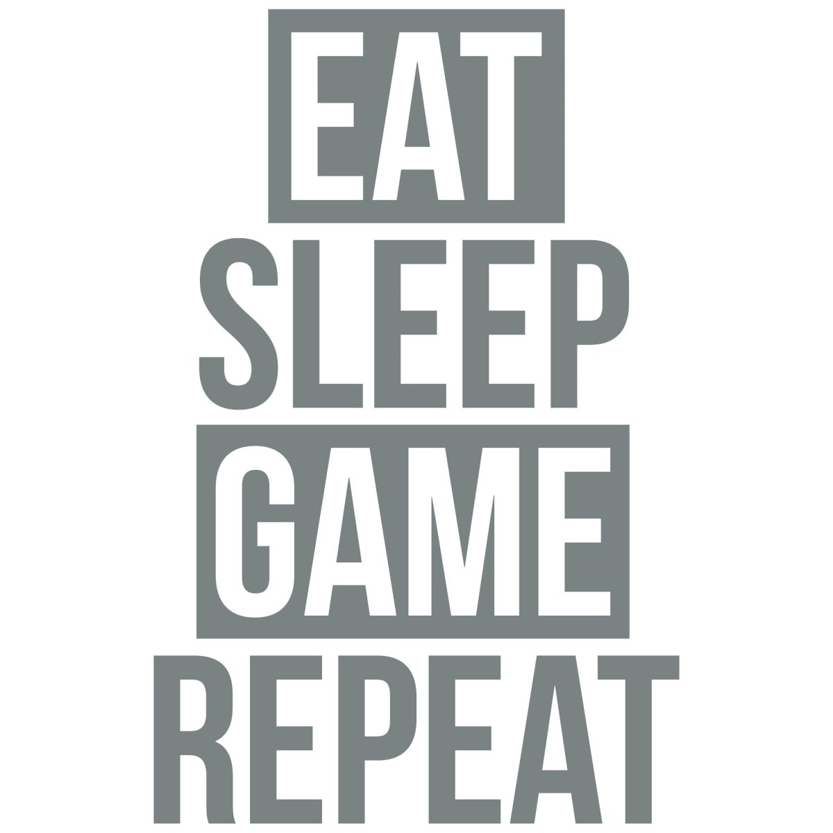 Wandtattoo Spruch Eat Sleep Game Repeat WT00000017