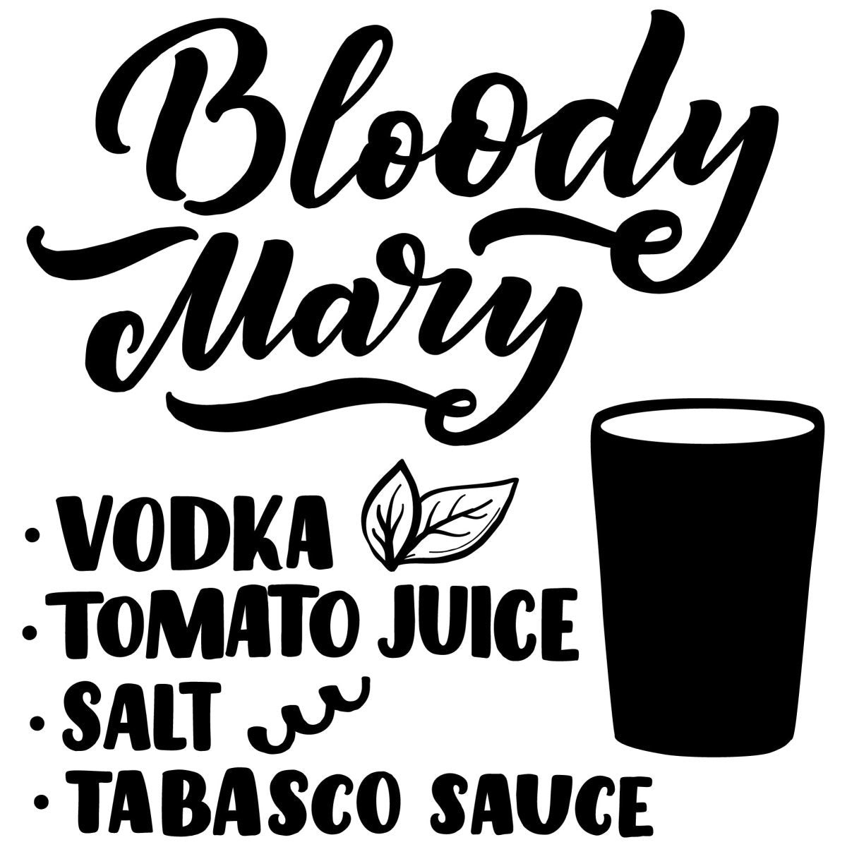 Wandtattoo Rezept Cocktail Bloody Mary WT00000053