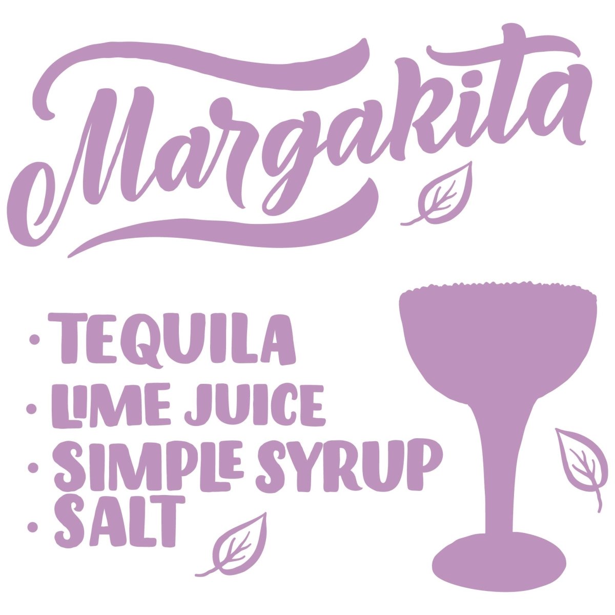 Wandtattoo Rezept Cocktail Margarita WT00000057