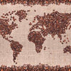 Wall Mural Coffee World Map M0012