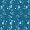 Papier peint boîte rétro motif bleu foncé M0104