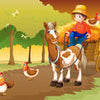 Wall mural Nursery farmer with horse-drawn carriage M0499