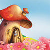 Papiers peints pépinière champignon maison fleurs M0502