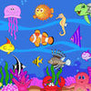 Papiers peints chambre d'enfant poisson mer M0505
