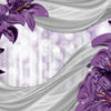 Wall mural lily purple abstract M0526