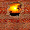 Wall Mural Steppe Sunset - Red Brick M0614