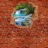 Wall mural Waterfall in the Forest - Red Brick M0618