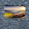 Fototapete 3D Bergrücken im Sonnenlicht - Steinmauer M0624