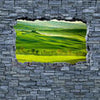 Fototapete 3D Grüne Toskana - grobe Steinmauer M0625