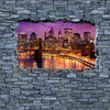 Wall Mural 3D optics - New York Manhattan at night M0633