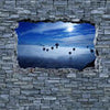 Wall Mural 3D Hot Air Balloon Turkey - Rough Stone Wall M0635