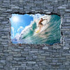 Fototapete 3D Surfing- grobe Steinmauer M0644