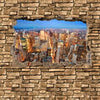 Wall mural 3D Manhattan at night - stone wall M0646
