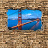 Wall Mural 3D San ​​Francisco Golden Gate Bridge - stone wall M0649