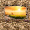 Wall mural 3D path in morning haze - stone wall M0660