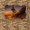 Fototapete 3D Extreme Biker- Steinmauer M0668